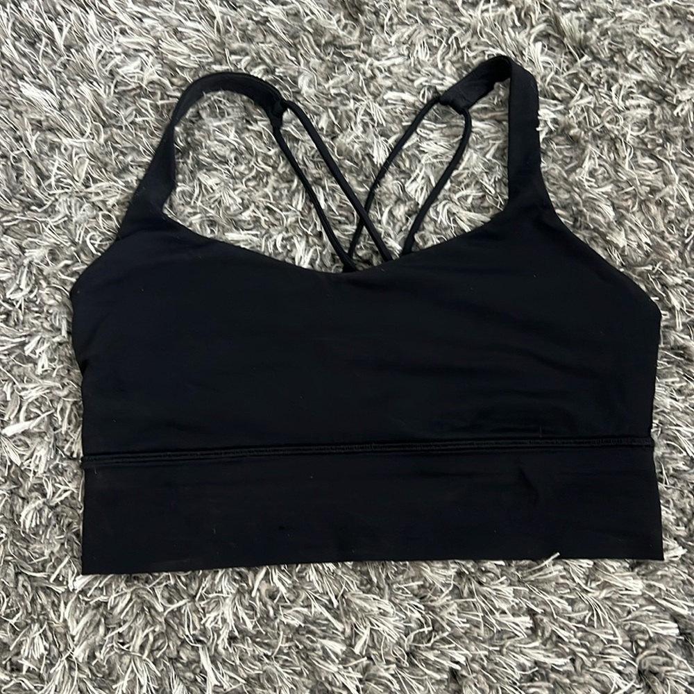 Black lululemon sports bra low impact